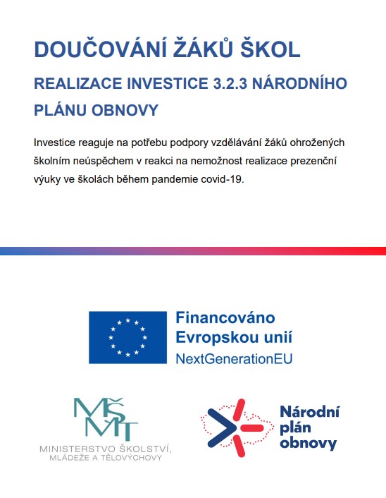 Doučování žáků škol – Národní plán obnovy